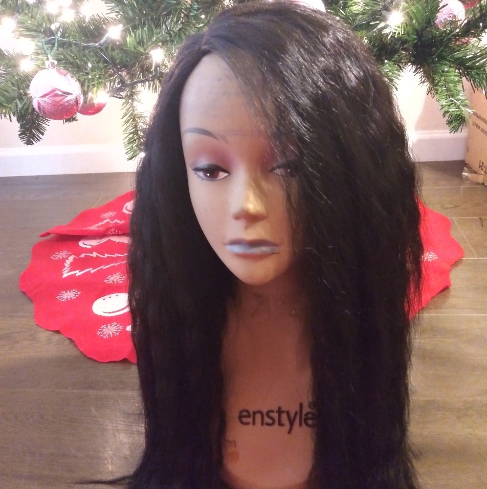 Synthetic blend Wig Unit